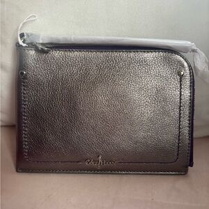 *NWT* Cole Haan gunmetal/purple wristlet